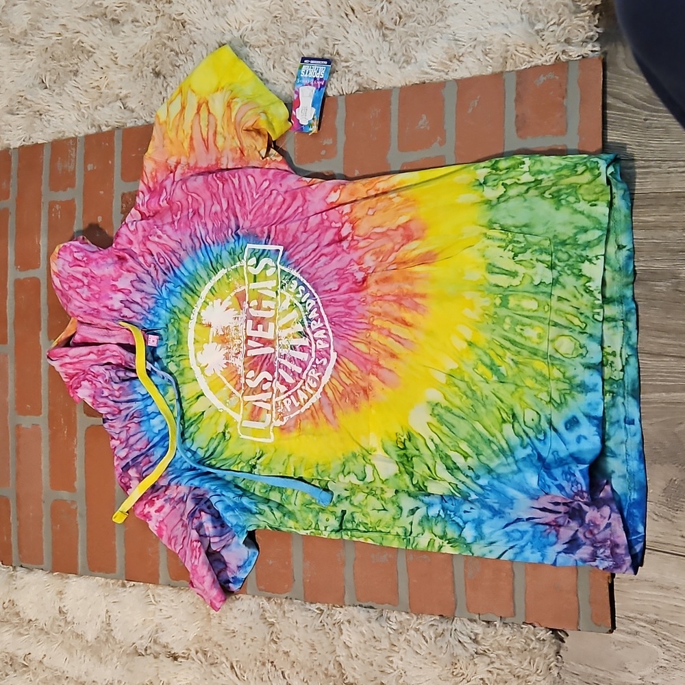 Tie-dye Las Vegas Tshirt Hoodie Womens M